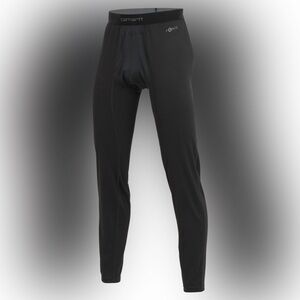Carhartt Force Black Midweight Micro-Grid Base-Layer Pants for Men Size: XL